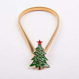 6 Pack Christmas Curtain Tieback Buckle Aluminum Alloy Spring Design Curtain Holdback Carving Design Christmas Curtain Ties(Green)