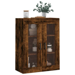 Berkfield Elegant Wall Mounted Cabinet Smoked Oak 69.5X34X90 Cm - thumbnail 4