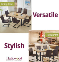 Hallowood Furniture Cullompton Large Dining Table (160Cm) With 6 Brown Chairs - thumbnail 6