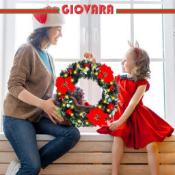 40Cm Christmas Wreath (Hanger Included), Artificial Door Wreath With Led Lights, Xmas Wreath - thumbnail 5
