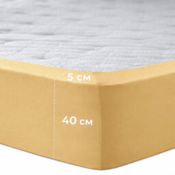 Aspire Homeware Ochre Fitted Sheet 40 Cm Extra Deep Pocket Hypoallergenic Bed Sheet Microfiber (L)200Cm X (W)152Cm,king - thumbnail 6