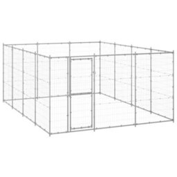 Berkfield Outdoor Dog Kennel Galvanised Steel 14.52 M2 - thumbnail 1