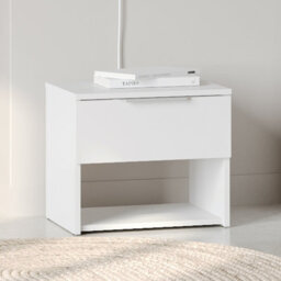 FurniComp LTD Furnicomp Chicago 1 Drawer Bedside Table - Matt White - thumbnail 6