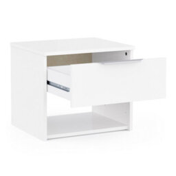 FurniComp LTD Furnicomp Chicago 1 Drawer Bedside Table - Matt White - thumbnail 4