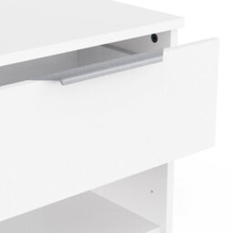 FurniComp LTD Furnicomp Chicago 1 Drawer Bedside Table - Matt White - thumbnail 5