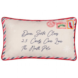 Furn. Dear Santa Printed Reversible Feather Filled Cushion , 30Cm X 50Cm, Multicolour - thumbnail 1