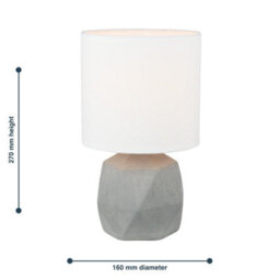 First Choice Lighting Set Of 2 Wilson - Concrete Lamps - thumbnail 5