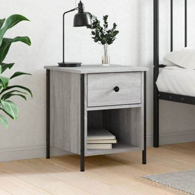 Berkfield Bedside Cabinet Grey Sonoma 40X42X50 Cm Engineered Wood - image 1