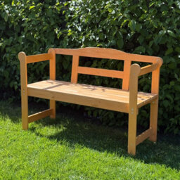 Heze Furniture Annie Treated Pine Wood Garden Bench 2-Seater Outdoor Seating - thumbnail 2
