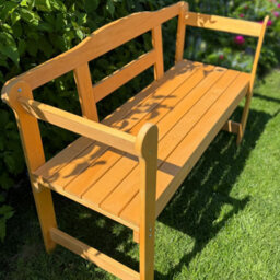 Heze Furniture Annie Treated Pine Wood Garden Bench 2-Seater Outdoor Seating - thumbnail 3
