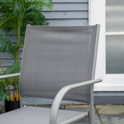 Outsunny 7 Piece Garden Dining Set, Steel Outdoor Table And Chairs, Grey - thumbnail 8