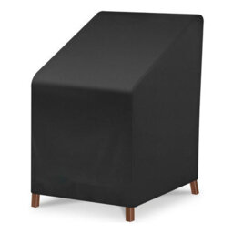 Waterproof Protective Cover For Stackable Garden Chairs, With Integrated Drawstring, Black Oxford Fabric, 65 X 80 120 Cm - thumbnail 7