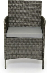 Evre Grey Madrid Rattan Garden Furniture Set Patio Outdoor 4 Seater Piece Glass Top Coffee Table & Cover - Inc Weekend Delivery - thumbnail 4