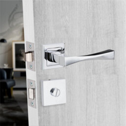 Golden Grace 1 Set Straight Astrid Design Bathroom Complete Internal Door Handle Set Polished Chrome Finish - thumbnail 3