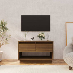 Walplus Tv Cabinet Brown Oak 70X41X44 Cm Engineered Wood