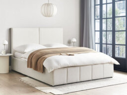 Beliani Ottoman Bed Fabric Castelnavet 160 X 200 Cm (Eu King Size) Off-White - thumbnail 2