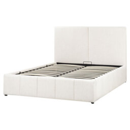 Beliani Ottoman Bed Fabric Castelnavet 160 X 200 Cm (Eu King Size) Off-White - thumbnail 4