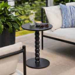 Urbn-Living Urbnliving Modern Black Round Mdf Wood Side Table Bedside Nightstand Coffee End Table - thumbnail 5