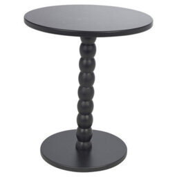 Urbn-Living Urbnliving Modern Black Round Mdf Wood Side Table Bedside Nightstand Coffee End Table - thumbnail 7