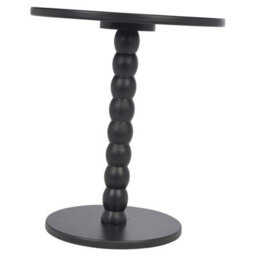 Urbn-Living Urbnliving Modern Black Round Mdf Wood Side Table Bedside Nightstand Coffee End Table - thumbnail 8