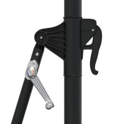 Walplus Wall-Mounted Garden Parasol With Metal Pole 300 Cm Black - thumbnail 6