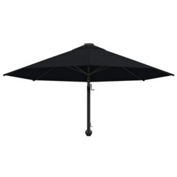 Walplus Wall-Mounted Garden Parasol With Metal Pole 300 Cm Black - thumbnail 4
