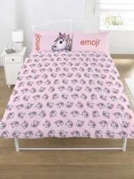 Emoji Icon Unicorn Double Duvet Cover And Pillowcase Set - thumbnail 2