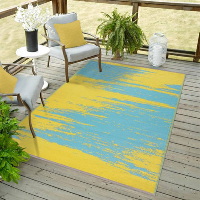 I Love Fancy Dress Green Decore Liza Blue Yellow Outdoor Rug 120X180Cm - image 1