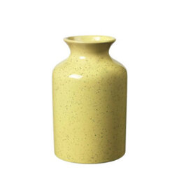 Ceramic Speckled Pattern Flower Vase - Yellow