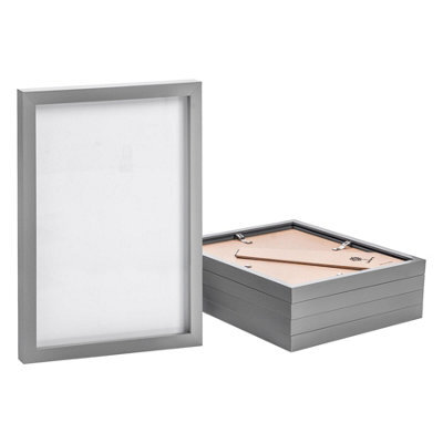 "Nicola Spring Photo Frames - A4 (8"" X 12"") - Grey - Pack Of 5" - image 1