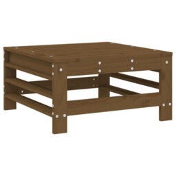 Walplus Garden Outdoor Footstool With Cushion Honey Brown Solid Wood Pine - thumbnail 6