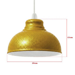 Retro Light Shade Ceiling,metal Textured Lampshades For Ceiling Lights,easy Fit Pendant Lamp Shade For Living Room Home Décor - thumbnail 4
