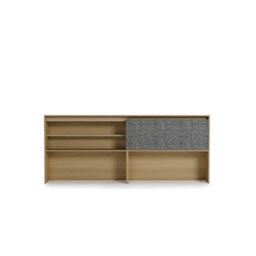 Arte Oak Copenhagen Kanu 221Cm Optional Storage Cabinet With Sliding Door And Shelves - thumbnail 2