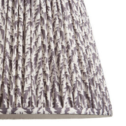Loops Elegant 2 Pack Of 40Cm Pearl Grey Tapered Cylinder Lamp Shades - Handcrafted Pleated Design - thumbnail 3