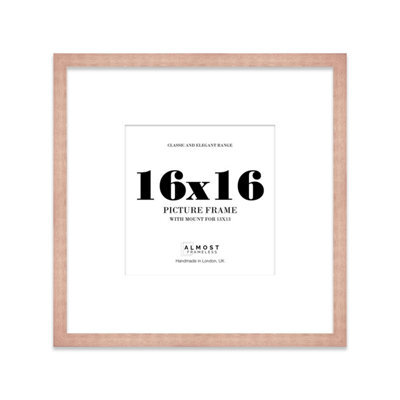 "16X16"" Bronze Picture Frame - 16X16"" Square Frame With 13X13"" Mount For 16X16""/13X13"" Pictures Art Deco Style Room Decor, 1 Pack" - image 1