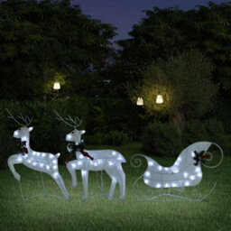 Walplus Reindeer & Sleigh Christmas Decoration 60 Leds Outdoor White - thumbnail 1
