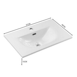 Heze Furniture Noca Bathroom Cabinet 60Cm With Integrated Basin In Baby Blue - thumbnail 4