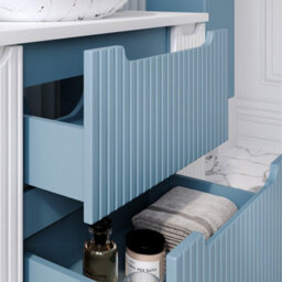 Heze Furniture Noca Bathroom Cabinet 60Cm With Integrated Basin In Baby Blue - thumbnail 2