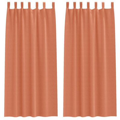 Berkfield Modern Curtains With Curtains 2 Pcs Terracotta Polyester - image 1