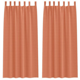 Berkfield Modern Curtains With Curtains 2 Pcs Terracotta Polyester