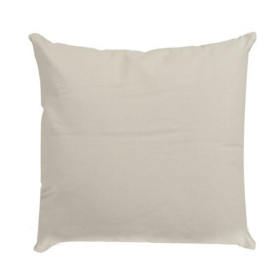 Dibor Plain Grey Cotton Indoor Outdoor Garden Chair Sofa Bench Cushion (L)50Cm X (W)50Cm - image 1
