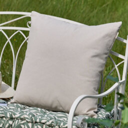 Dibor Plain Grey Cotton Indoor Outdoor Garden Chair Sofa Bench Cushion (L)50Cm X (W)50Cm - thumbnail 3