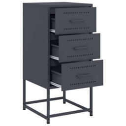 Berkfield Bedside Cabinets 2 Pcs Anthracite 36X39X78 Cm Steel - thumbnail 9