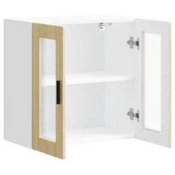 Berkfield Kitchen Wall Cabinet With Glass Door Porto Sonoma Oak - thumbnail 6