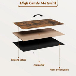 Sturdy Rustic Brown Chest Of Drawers With 5 Fabric Drawers - thumbnail 2