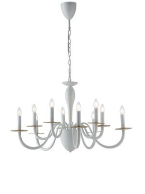 Luminosa Lighting Luminosa Armstrong 10 Light Chandeliers White 14Cm