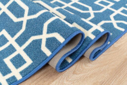Smart Living Heavy Duty Machine Washable Runner For Hallway, Kitchen Non Slip Floor Mats, Door Mat 67Cm X 220Cm - Blue Cream - thumbnail 3