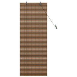 Berkfield Window Blinds & Shades With Curtains Brown 60 X 160 Cm Bamboo - thumbnail 2