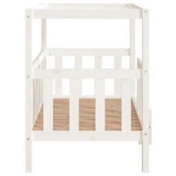 Berkfield Dog Bed White 105.5X83.5X100 Cm Solid Wood Pine - thumbnail 6