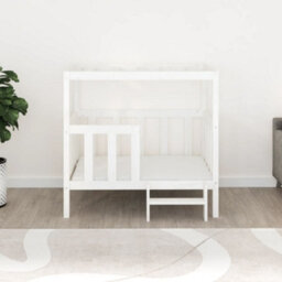 Berkfield Dog Bed White 105.5X83.5X100 Cm Solid Wood Pine - thumbnail 3